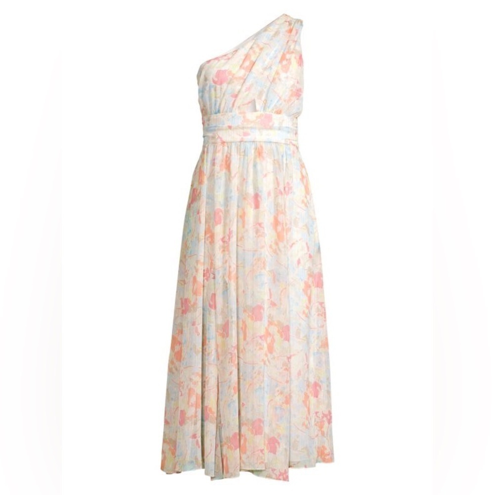 Sara Watercolor Floral Midi Dress size US2 XS - Picture 1 of 4